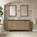 James Martin Kinnsden 72" Double Bathroom Vanity, Weathered Oak