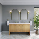 James Martin Hudson 60" Double Bathroom Vanity, Light Natural Oak