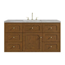 James Martin Laurent 48" Dual Mount Single Bathroom Vanity, Honey Oak