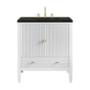 James Martin Myrrin 30" Single Bathroom Vanity, Bright White