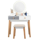 Makeup Dressing Table with 4 Drawers and Lighted Mirror by LJGDeals