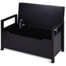34.5 ×15.5 ×19.5 Inch Shoe Storage Bench with Cushion Seat for Entryway-Black