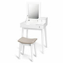 Vanity Dressing Table Set Flip Mirror Desk Furniture Stool by LJGDeals