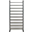 10-Tier Free-Standing Metal Frame Shoe Rack by LJGDeals