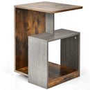 3-Tier End Table with Open Storage Shelf for Living Room Bedroom-Brown by LJGDeals