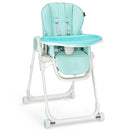 Baby High Chair Foldable Feeding Chair with 4 Lockable Wheels by LJGDeals