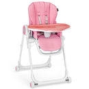 Baby High Chair Foldable Feeding Chair with 4 Lockable Wheels