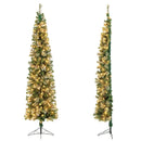 7 Feet Half Christmas Tree with Pine Needles and 150 Lights by LJGDeals