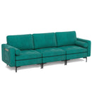 3-Seat Modular Sofa with Storage Pocket and Metal Legs by LJGDeals