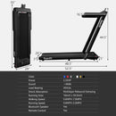 2.25HP 2 in 1 Folding Treadmill with APP Speaker Remote Control by LJGDeals
