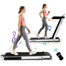2.25HP 2 in 1 Folding Treadmill with APP Speaker Remote Control by LJGDeals