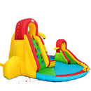 Kid's Inflatable Water Slide Bounce House with Climbing Wall and Pool Without Blower by LJGDeals