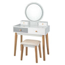 Makeup Dressing Table with 4 Drawers and Lighted Mirror by LJGDeals