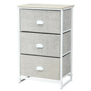 Nightstand Side Table Storage Tower Dresser Chest with 3 Drawers by LJGDeals