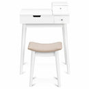Vanity Dressing Table Set Flip Mirror Desk Furniture Stool by LJGDeals