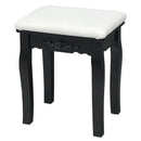 10 Dimmable Lights Vanity Table Set with Lighted Mirror and Cushioned Stool by LJGDeals