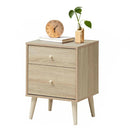 2-Drawer Nightstand Beside End Side Table with Rubber Legs by DirectDeals