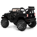 12V Kids Remote Control Riding Truck Car with LED Lights-Black