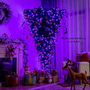 6 Feet Upside Down Artificial Christmas Tree with 270 Purple LED lights by LJGDeals