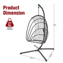 Hanging Folding Egg Chair with Stand Soft Cushion Pillow Swing Hammock by LJGDeals