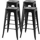 30 Inch Bar Stools Set of 4 with Square Seat and Handling Hole by LJGDeals