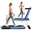 2.25HP 2 in 1 Folding Treadmill with APP Speaker Remote Control by LJGDeals