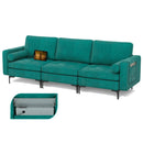 Modular 1/2/3/4-Seat L-Shaped Sectional Sofa Couch with Socket USB Port-3-Seat with USB port by LJGDeals