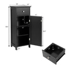Wooden Bathroom Floor Storage Cabinet with Drawer and Shelf by LJGDeals