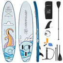 11 ft Inflatable Stand Up Paddle Board Surfboard with Aluminum Paddle Pump by LJGDeals