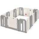 16 Panels Baby Safety Playpen with Drawing Board by LJGDeals