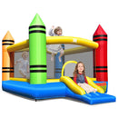 Kids Inflatable Bounce House with Slide and Ocean Balls Not Included Blower by LJGDeals