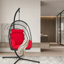 Hanging Folding Egg Chair with Stand Soft Cushion Pillow Swing Hammock by LJGDeals