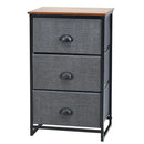 Nightstand Side Table Storage Tower Dresser Chest with 3 Drawers by LJGDeals