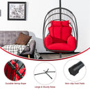 Hanging Folding Egg Chair with Stand Soft Cushion Pillow Swing Hammock by LJGDeals