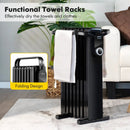 1500W Electric Space Heater Oil Filled Radiator Heater with Foldable Rack by LJGDeals