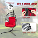 Hanging Folding Egg Chair with Stand Soft Cushion Pillow Swing Hammock by LJGDeals
