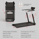 3HP Folding Treadmill with Adjustable Height and APP Control by LJGDeals