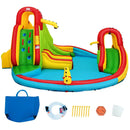 Kid's Inflatable Water Slide Bounce House with Climbing Wall and Pool Without Blower by LJGDeals