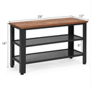 3-Tier Shoe Rack Industrial Shoe Bench with Storage Shelves by LJGDeals