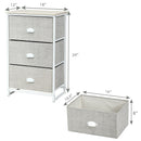 Nightstand Side Table Storage Tower Dresser Chest with 3 Drawers