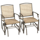 2 Pieces Patio Swing Single Glider Chair Rocking Seating by LJGDeals
