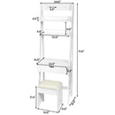 3-in-1 Modern Shelf Vanity Set with Flip Top Mirror and 6 Makeup Organizers by LJGDeals