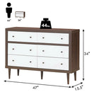 Antique-Style Free-Standing Dresser with 6 Drawers by LJGDeals