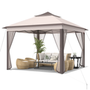 11 x 11 Feet 2-Tier Pop-Up Gazebo Tent Portable Canopy Shelter Carry Bag Mesh by LJGDeals