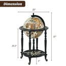 16th Century Nautical Chart Wine Cabinet with Wheels by LJGDeals
