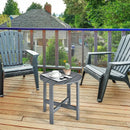 18 Inch Patio Round Side Wooden Slat End Coffee Table for Garden by LJGDeals