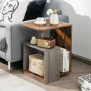 3-Tier End Table with Open Storage Shelf for Living Room Bedroom-Brown by LJGDeals