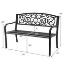 Outdoor Furniture Steel Frame Porch Garden Bench by LJGDeals