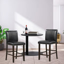 Set of 2 Linen Fabric Bar Stools with Back for Kitchen Island by LJGDeals