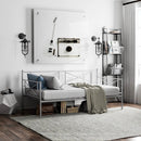 Metal Daybed Twin Bed Frame Stable Steel Slats Sofa Bed by LJGDeals